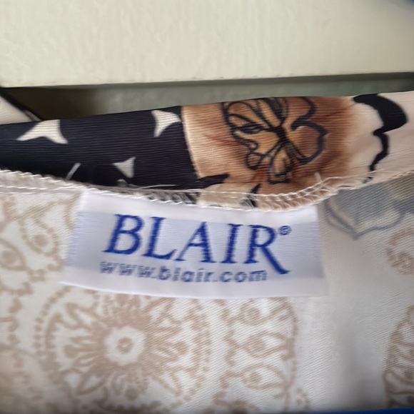 Vintage Blair floral short sleeve blouse with lace detail - Picture 4 of 6